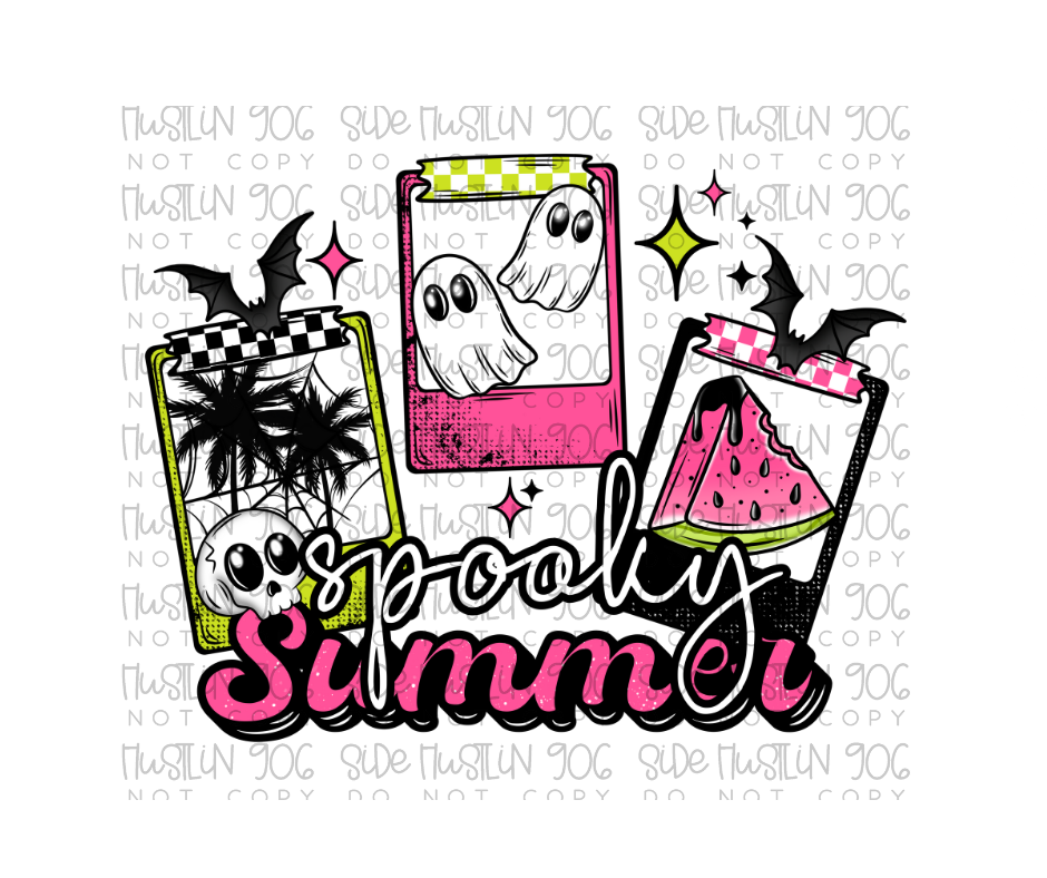 Spooky Summer Cards-Ready to Press Transfer