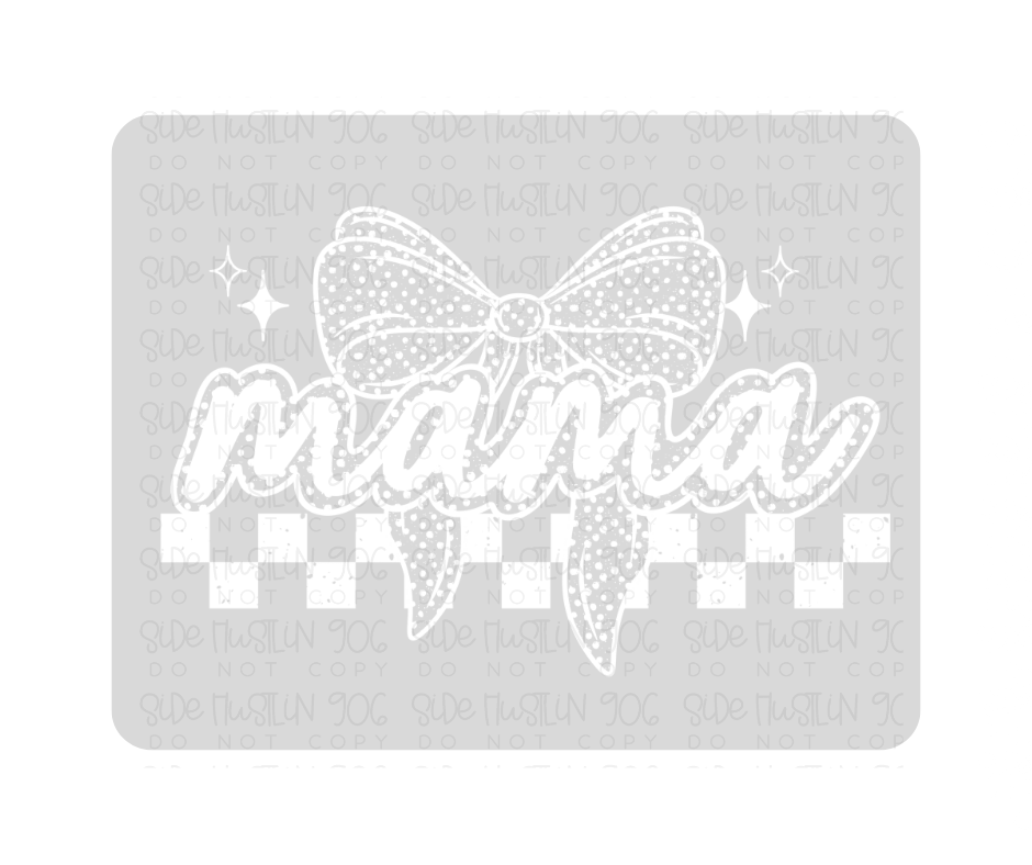 Mama Bow White-Ready to Press Transfer
