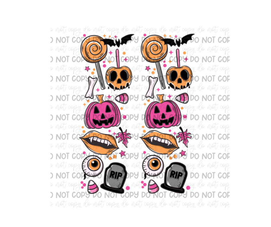 October pink & orange Sleeves-Ready to Press Transfer