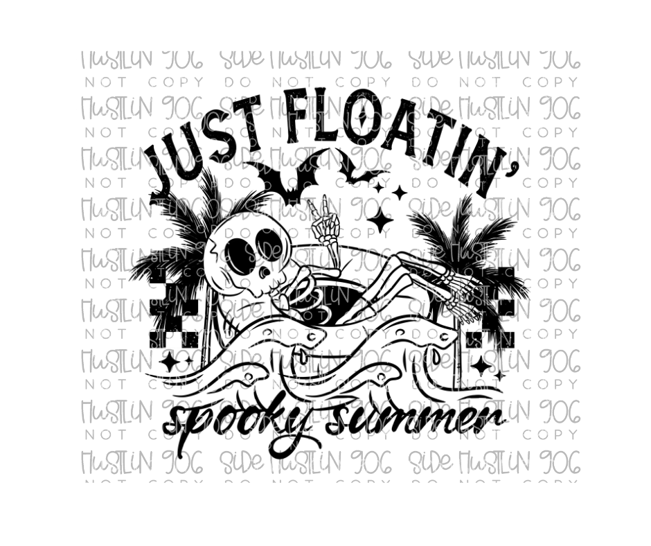 Just Floating Single Color-Ready to Press Transfer