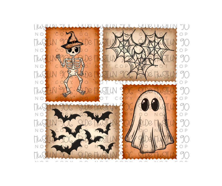 Halloween Stamps-Ready to Press Transfer