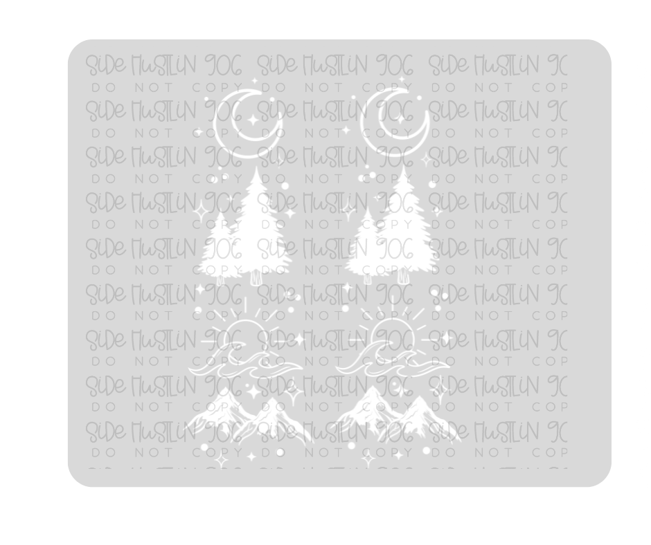 Mountains Trees and Waves Sleeve-Ready to Press Transfer