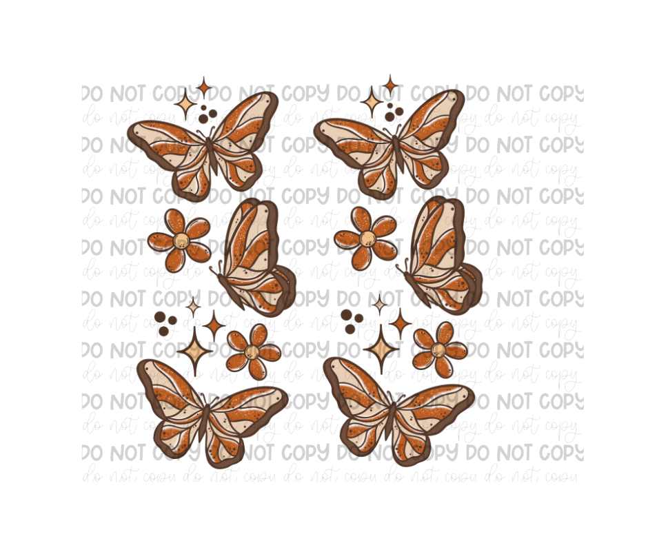 Fall Butterflies Sleeves-Ready to Press Transfer