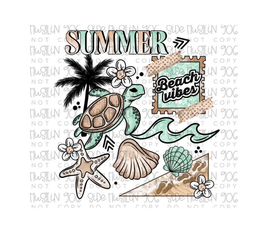 Summer Beach Vibes-Ready to Press Transfer