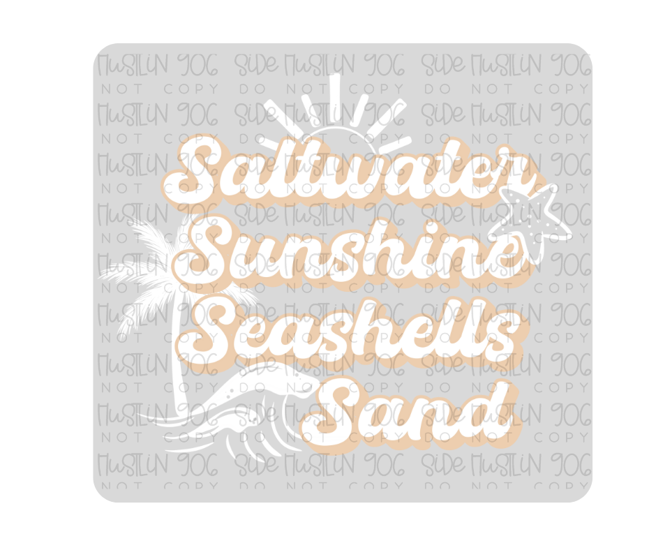Saltwater Sunshine White-Ready to Press Transfer