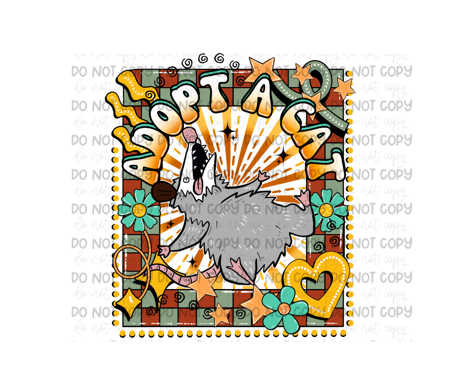 Adopt a Cat-Ready to Press Transfer