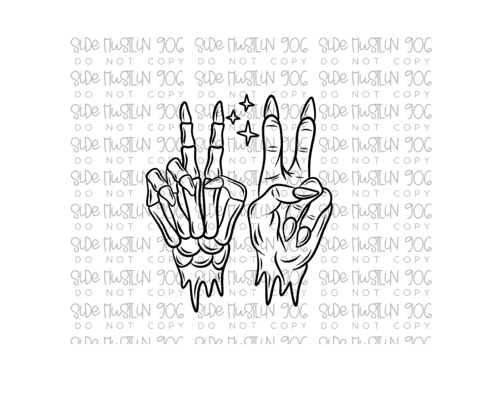 Down with Demons single color peace-Ready to Press Transfer