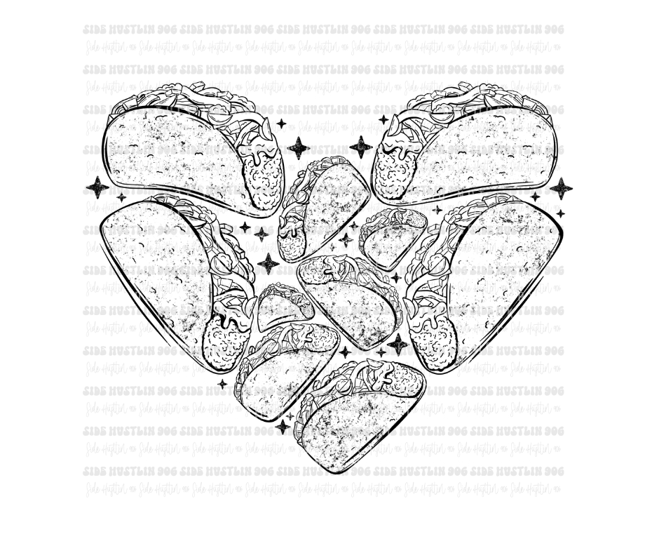 Taco Heart-Ready to Press Transfer