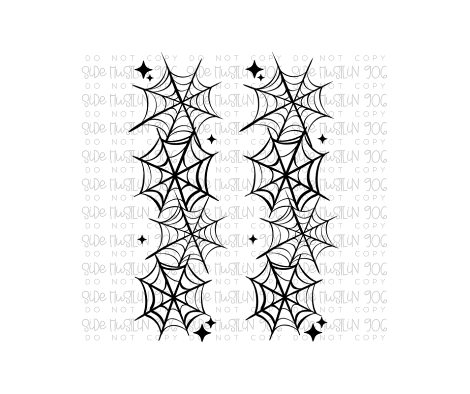 Spiderweb Sleeve Black-Ready to Press Transfer