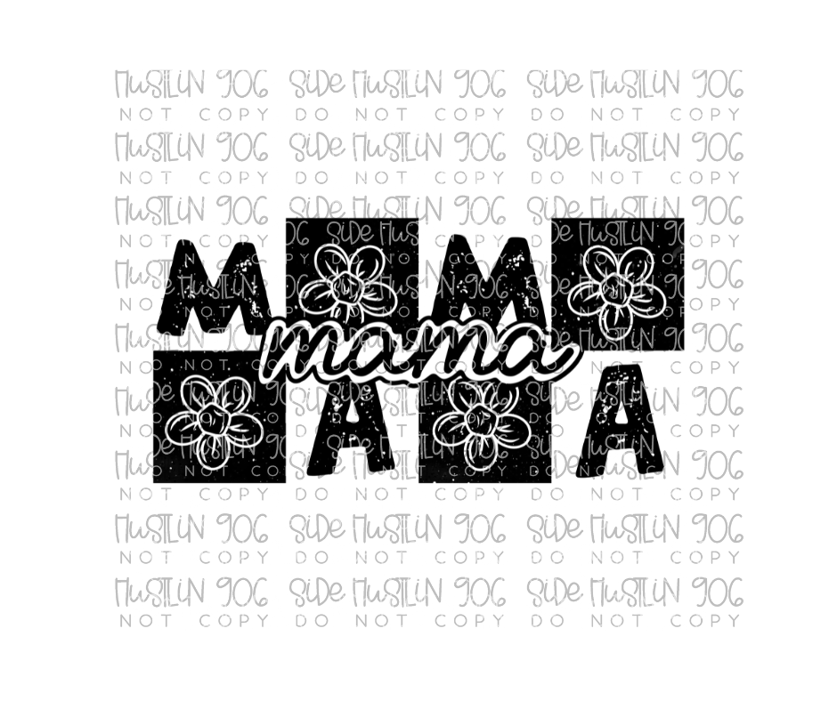 Mama Checker Single Color-Ready to Press Transfer