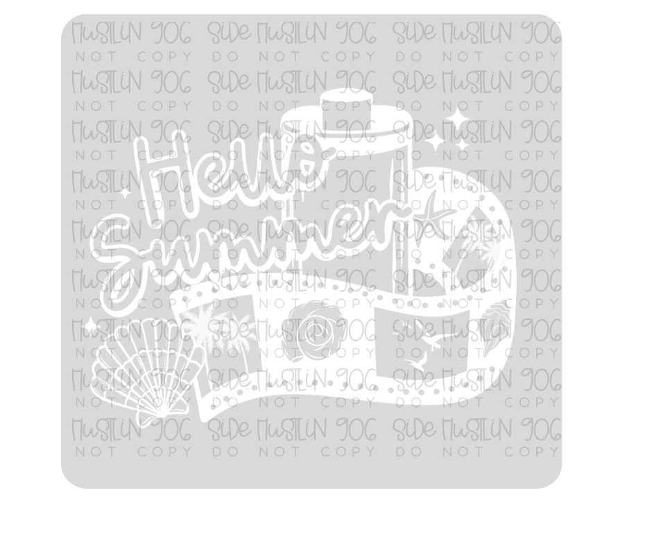 Hello Summer Film Single Color-Ready to Press Transfer