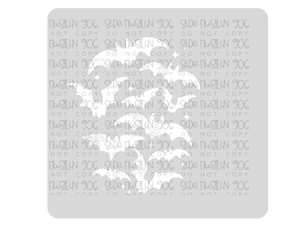 White Flying Bats-Ready to Press Transfer