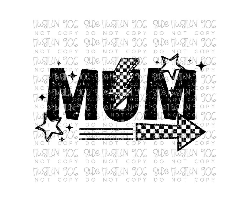 Mum Lightning Single Color-Ready to Press Transfer