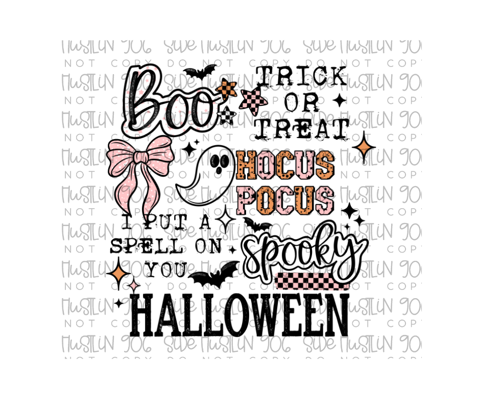 Spooky Quotes Black Words-Ready to Press Transfer