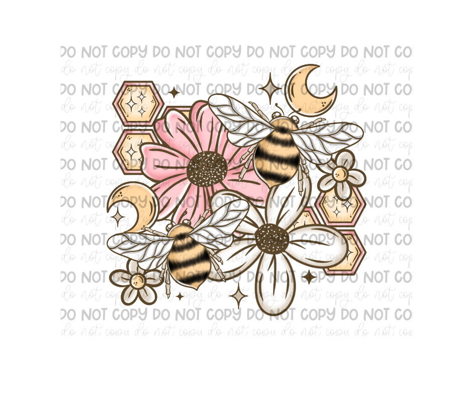 Bees Moon-Ready to Press Transfer
