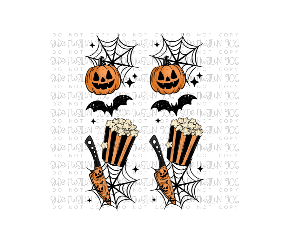 Scary Movie Season Sleeve Black-Ready to Press Transfer