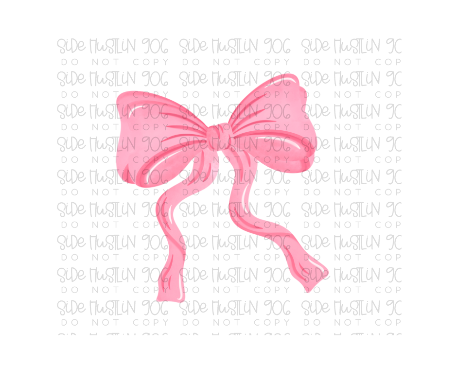 Pink Bow-Ready to Press Transfer