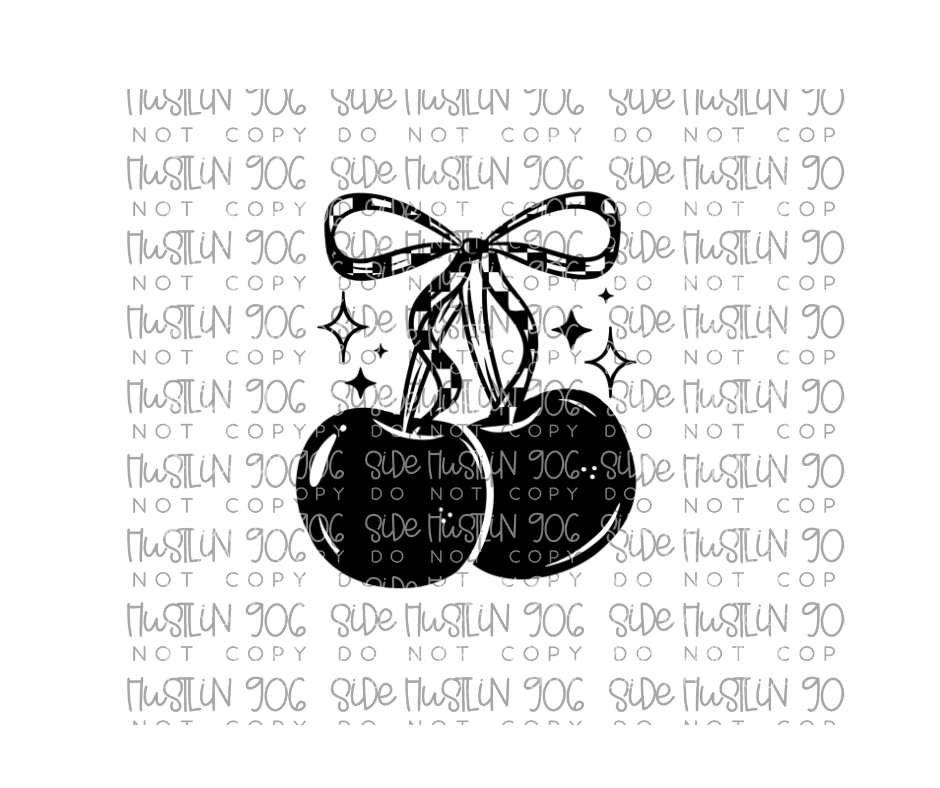 All I Do Is Talk Back cherries Single Color-Ready to Press Transfer