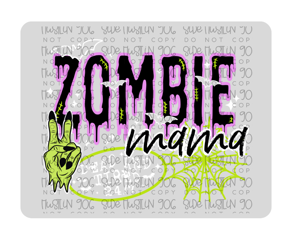 Zombie Mama white-Ready to Press Transfer