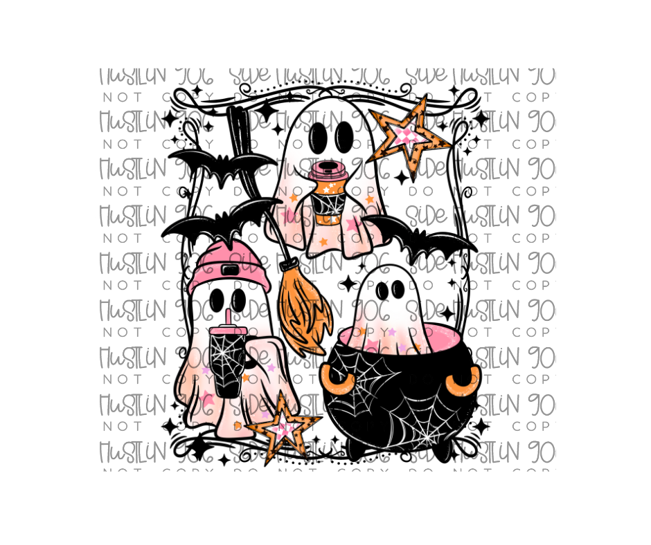 Spooky Ghosts-Ready to Press Transfer