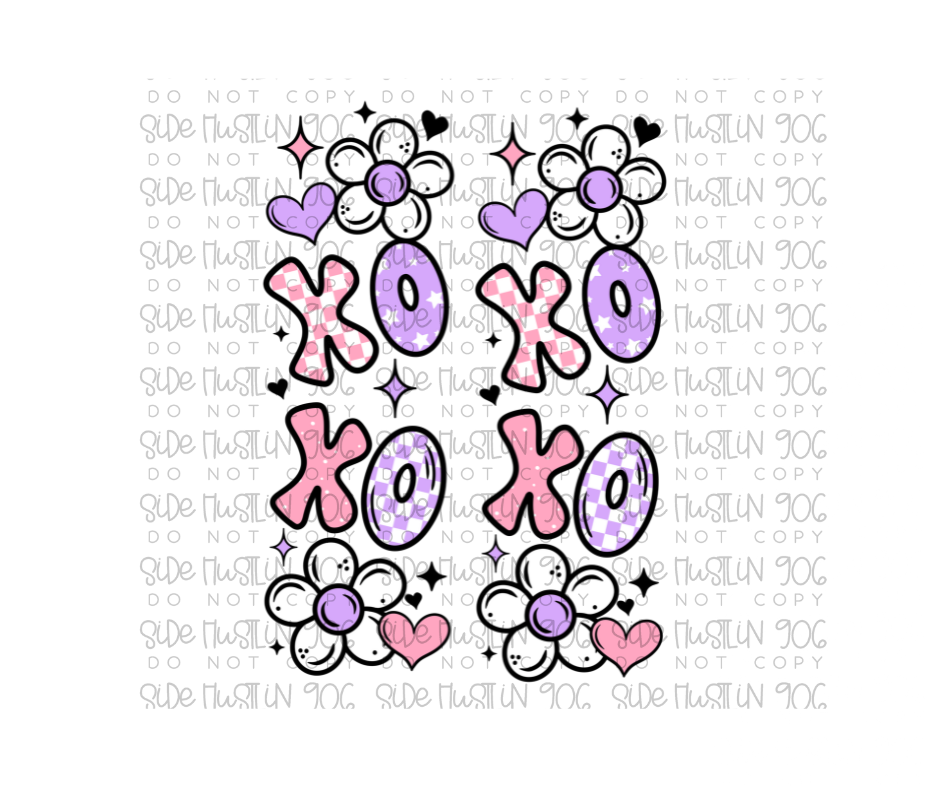 Xoxo Sleeves-Ready to Press Transfer