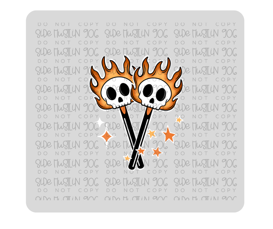 Burn Myself Out Matches white-Ready to Press Transfer