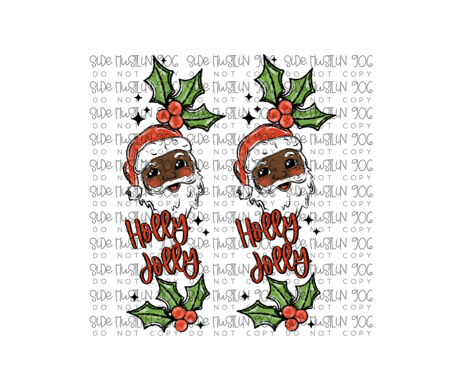 Santa Sleeve Darker Skin Tone-Ready to Press Transfer