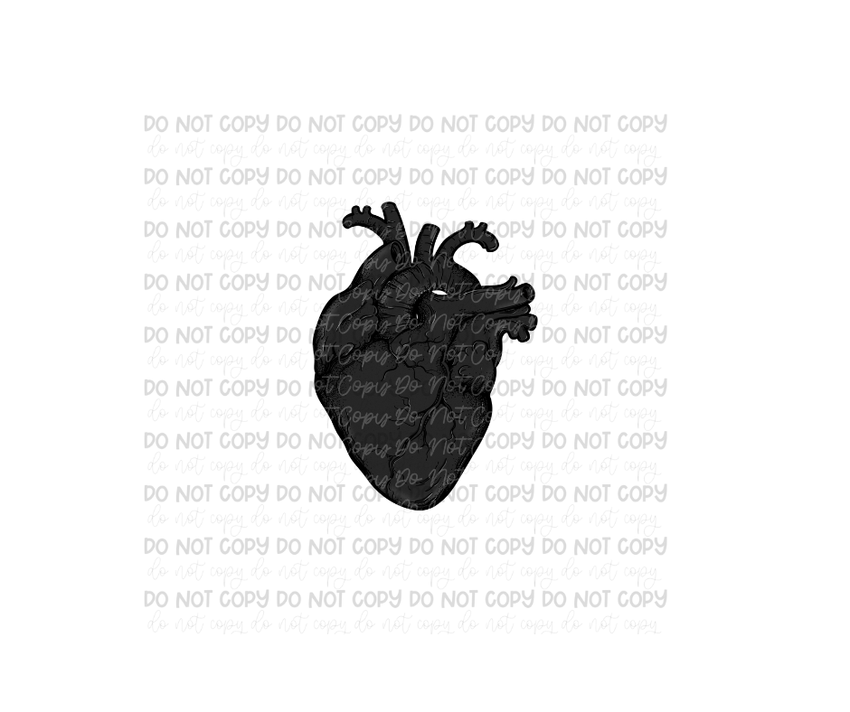Heart Dark Side-Ready to Press Transfer