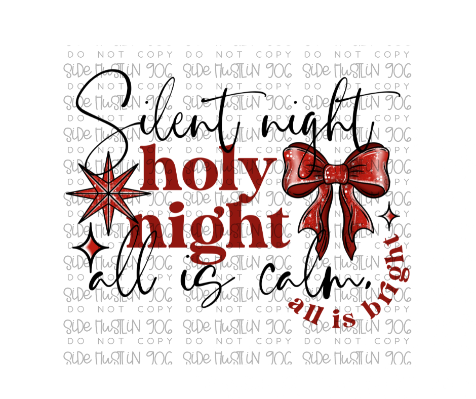 Silent Night-Ready to Press Transfer