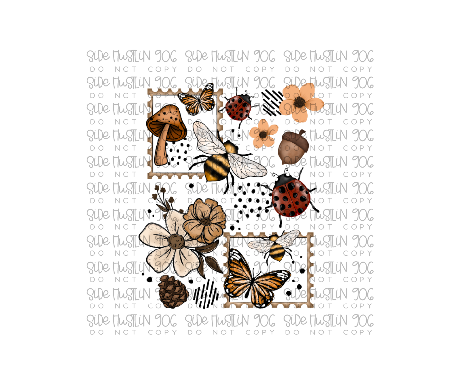 Bee Stamps-Ready to Press Transfer