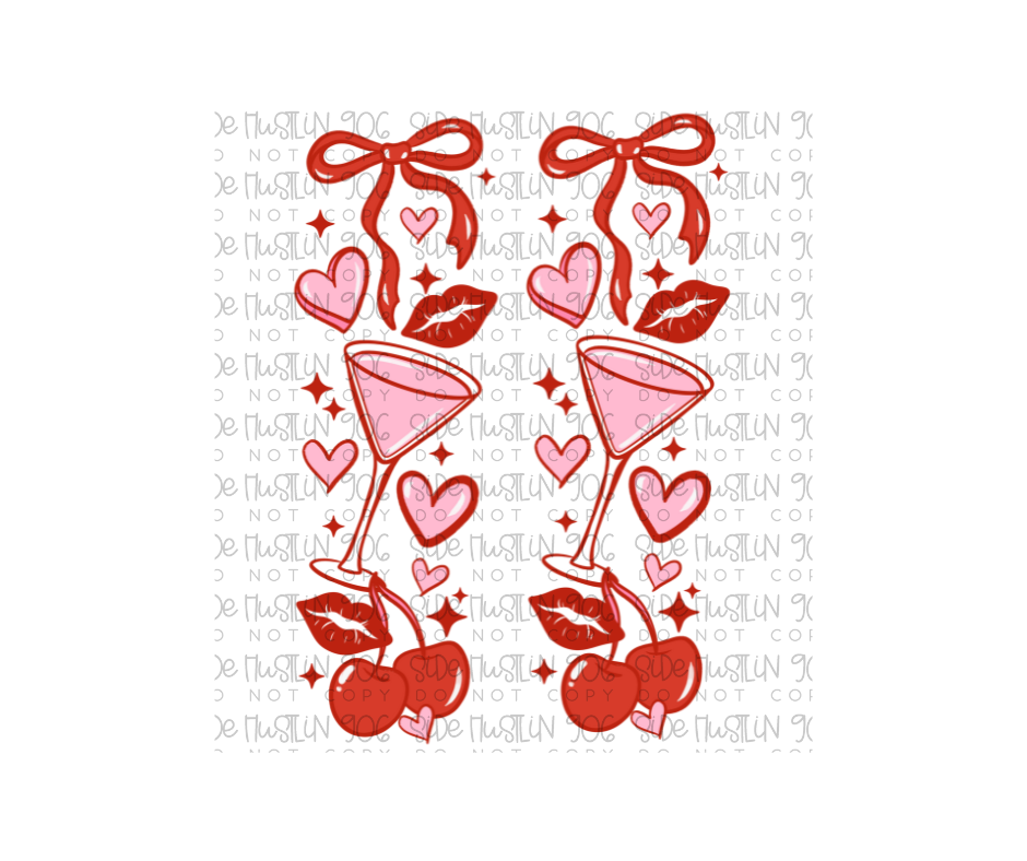Be Mine Martini Sleeve-Ready to Press Transfer