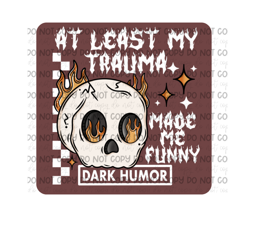 Trauma white words-Ready to Press Transfer