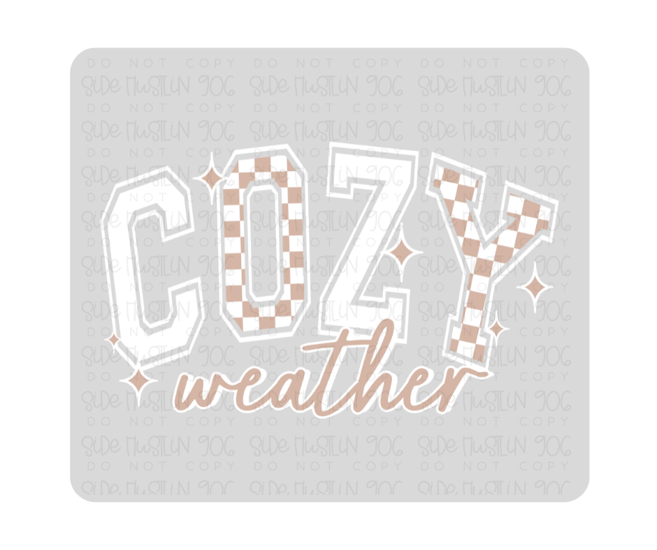Cozy Weather white-Ready to Press Transfer