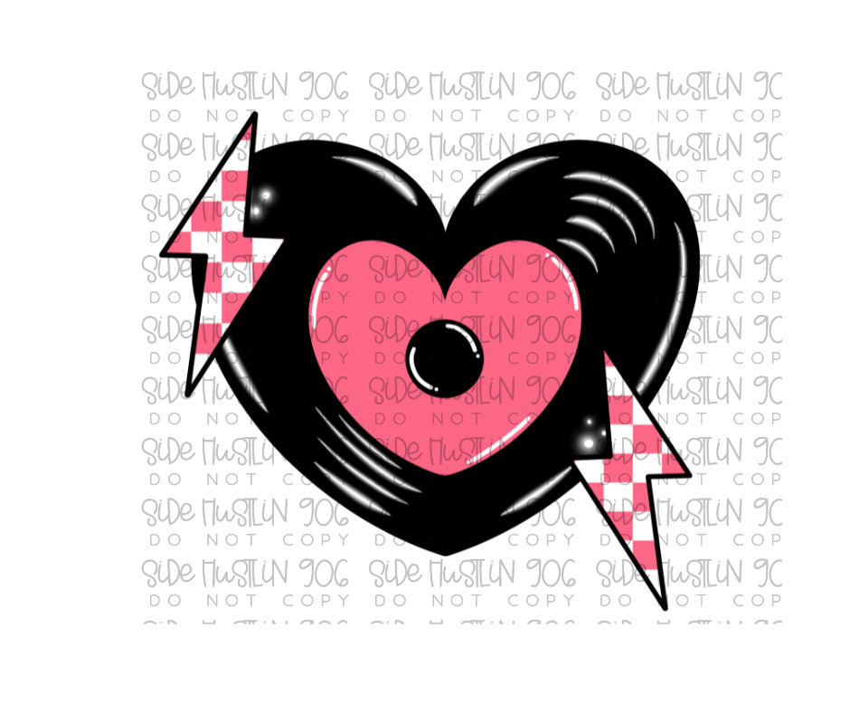 Music has my Heart black no words-Ready to Press Transfer