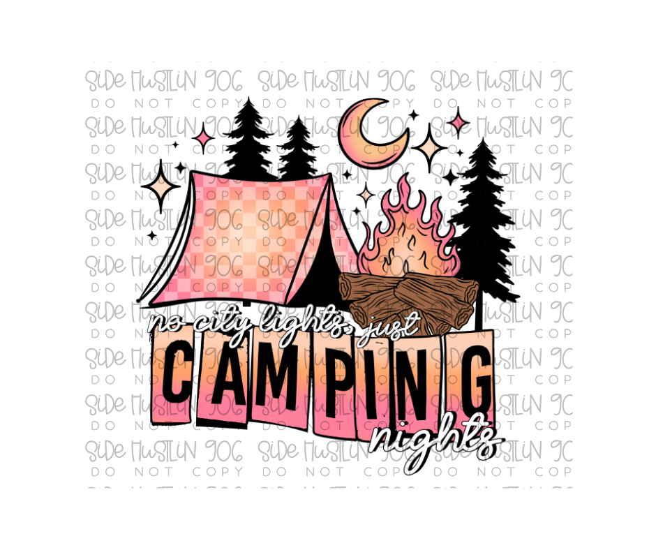 Camping Nights-Ready to Press Transfer