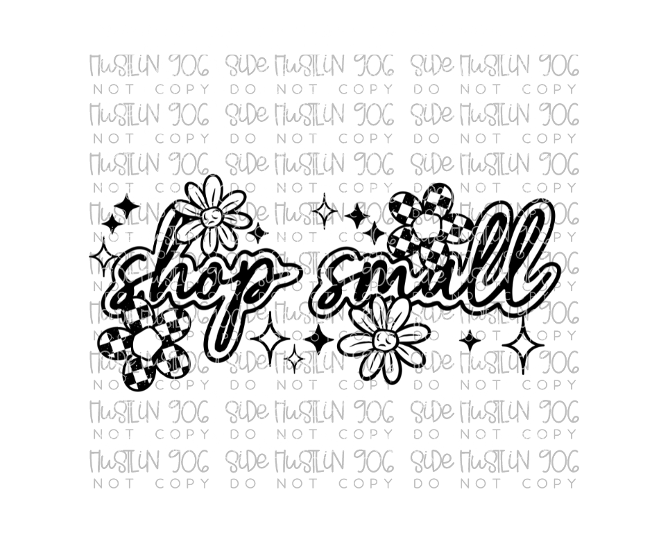 Shop Small Florals Single Color-Ready to Press Transfer