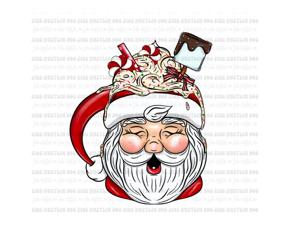 Santas Cocoa Cofee -Ready to Press Transfer