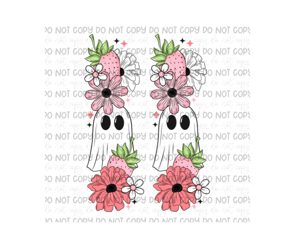 Strawberry Ghost Sleeves-Ready to Press Transfer