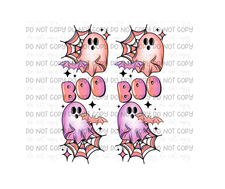Boo Ghost Sleeves-Ready to Press Transfer