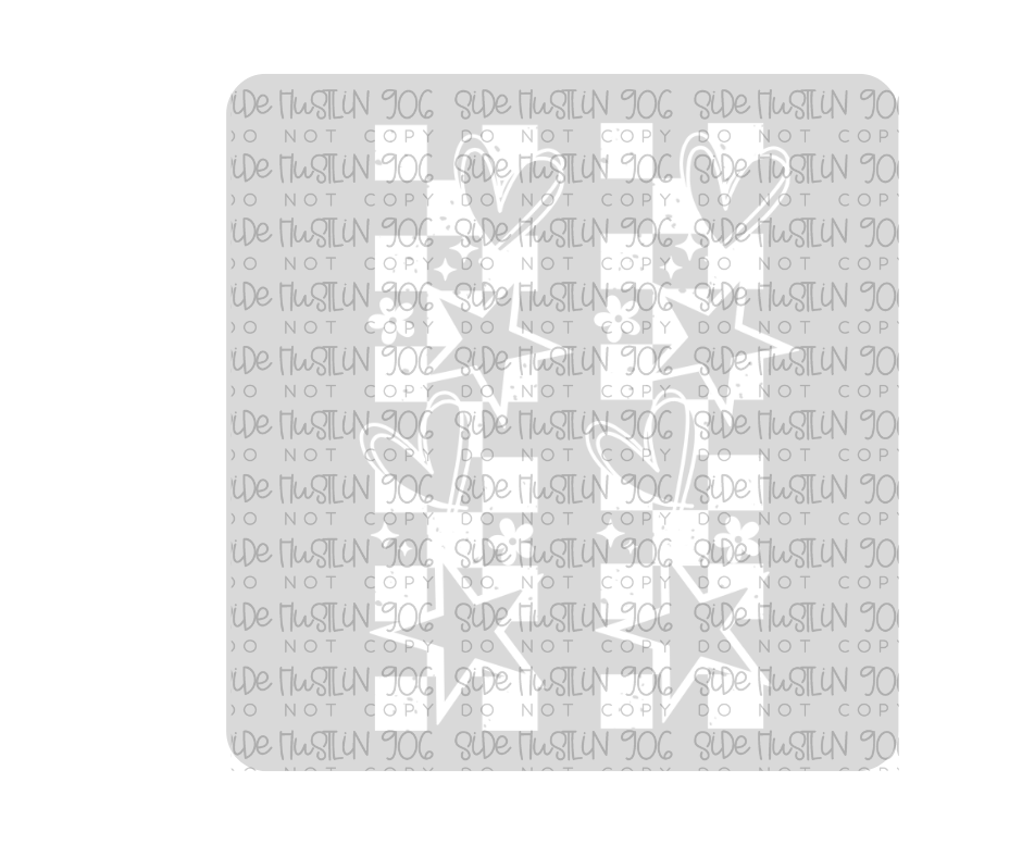 Tired white Sleeve-Ready to Press Transfer