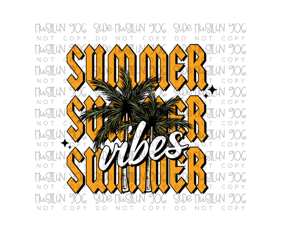 Summer Vibes Color-Ready to Press Transfer