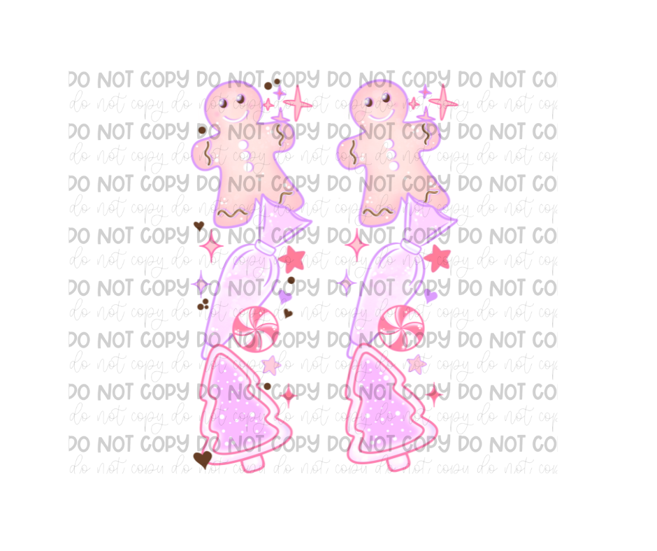 Pastel Gingerbread Sleeves-Ready to Press Transfer