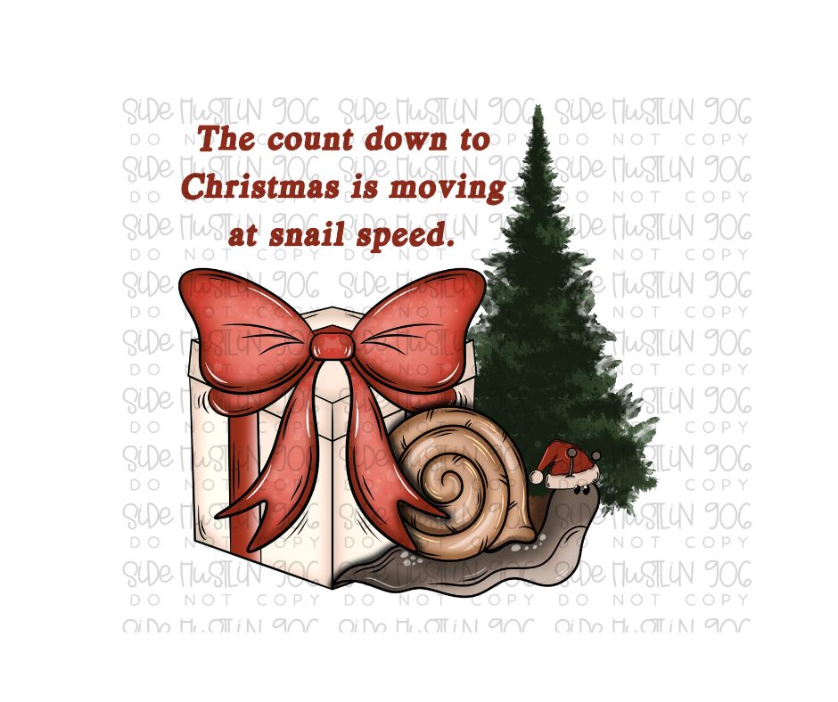 Snail Speed Christmas-Ready to Press Transfer