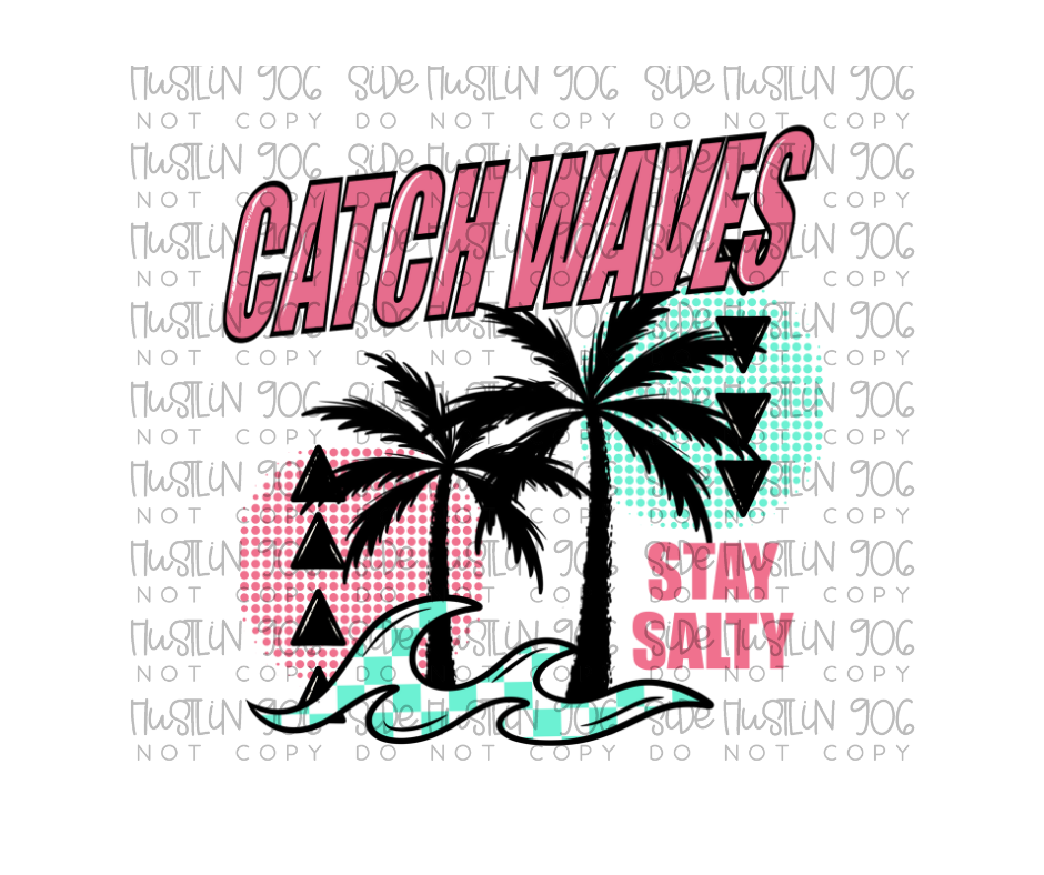 Catch Waves Color-Ready to Press Transfer