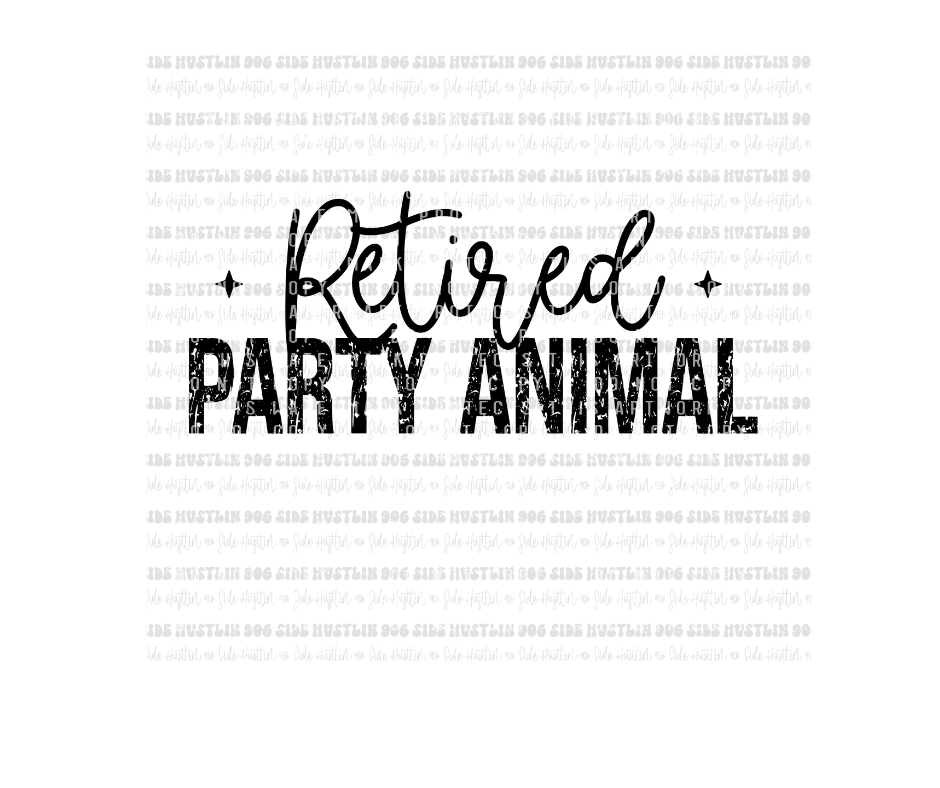 Retired Party Animal-Ready to Press Transfer