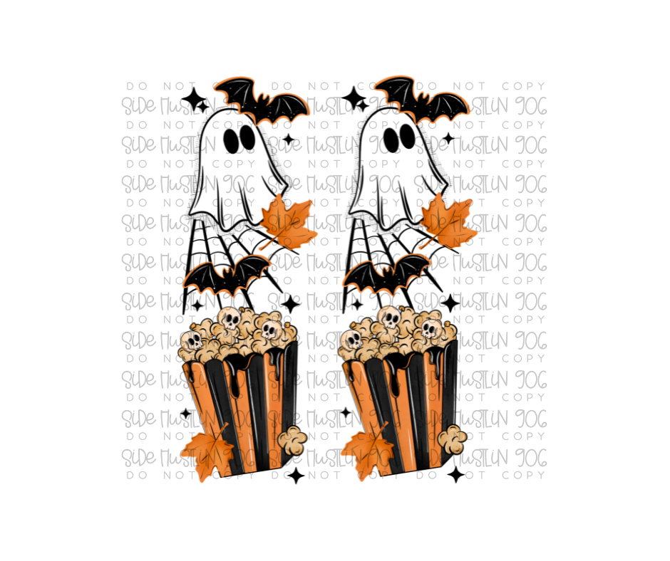 Lets Watch Scary Movies Black Sleeve-Ready to Press Transfer