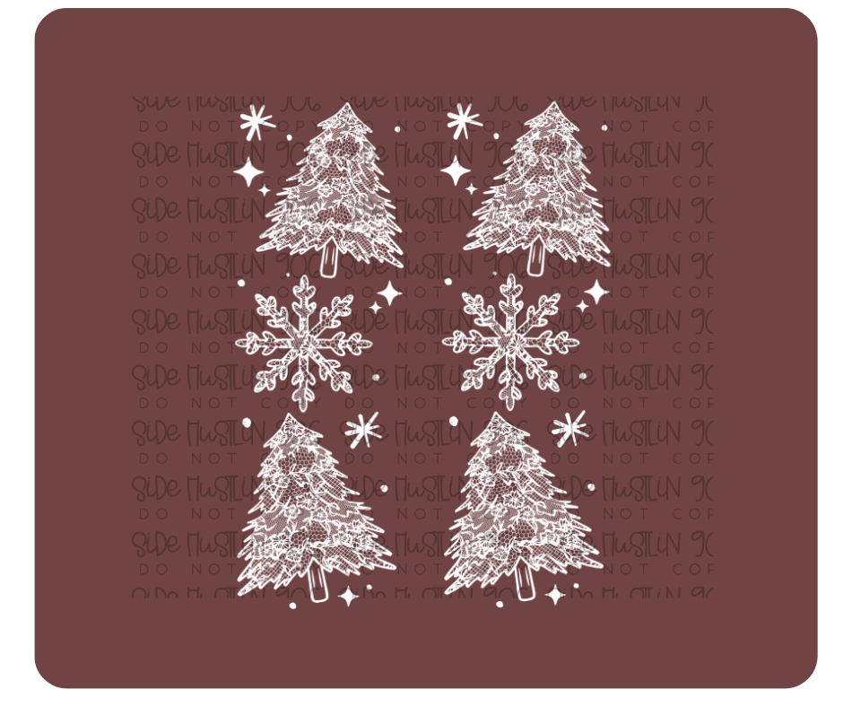 Merry Christmas Lace Sleeve-Ready to Press Transfer