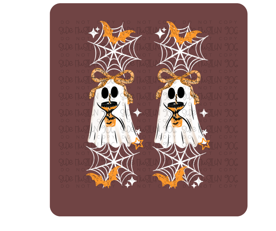 Bat Coffee Ghostie white Sleeve-Ready to Press Transfer