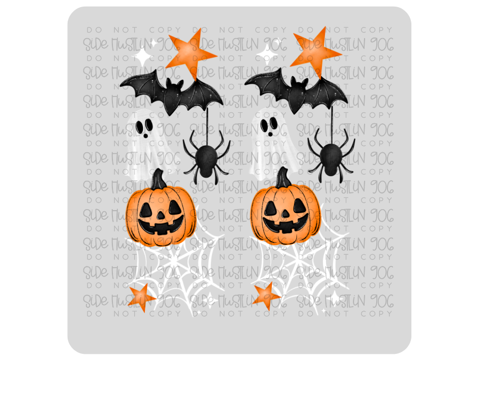 Halloween Checker Sleeve-Ready to Press Transfer