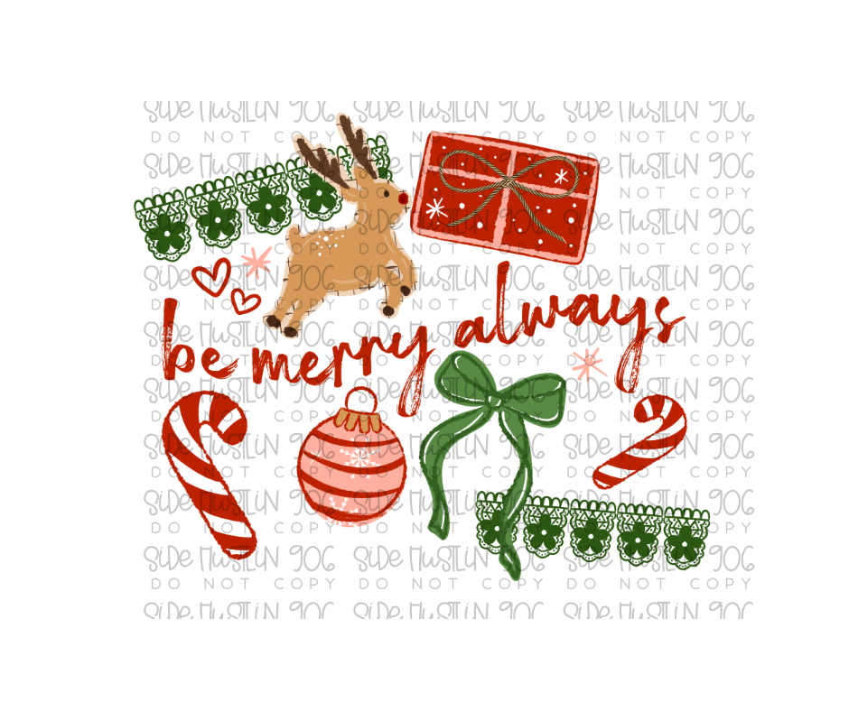 Be Merry Always-Ready to Press Transfer